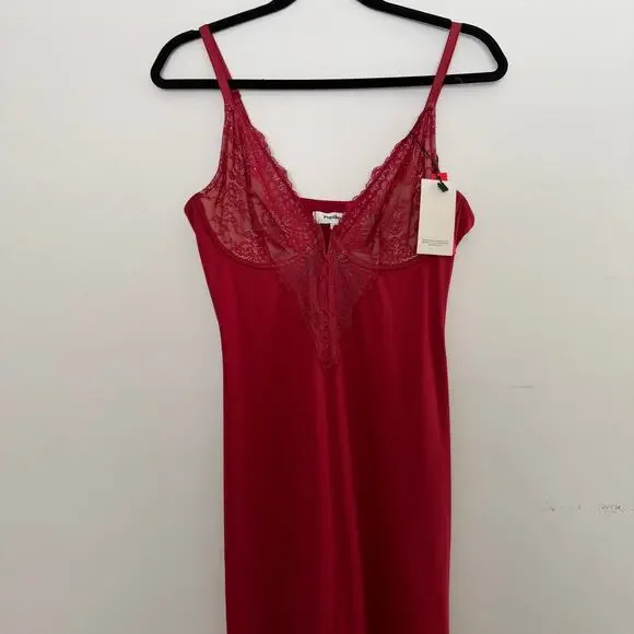 Popilush NWT Lace Bodice Midi Dress Shapewear Lingerie Size Large - Picture 4 of 12